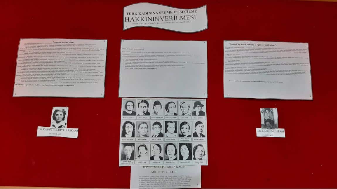 5 Aralık  Türk Kadınına Seçme ve Seçilme Hakkının Verilmesi Panomuz
